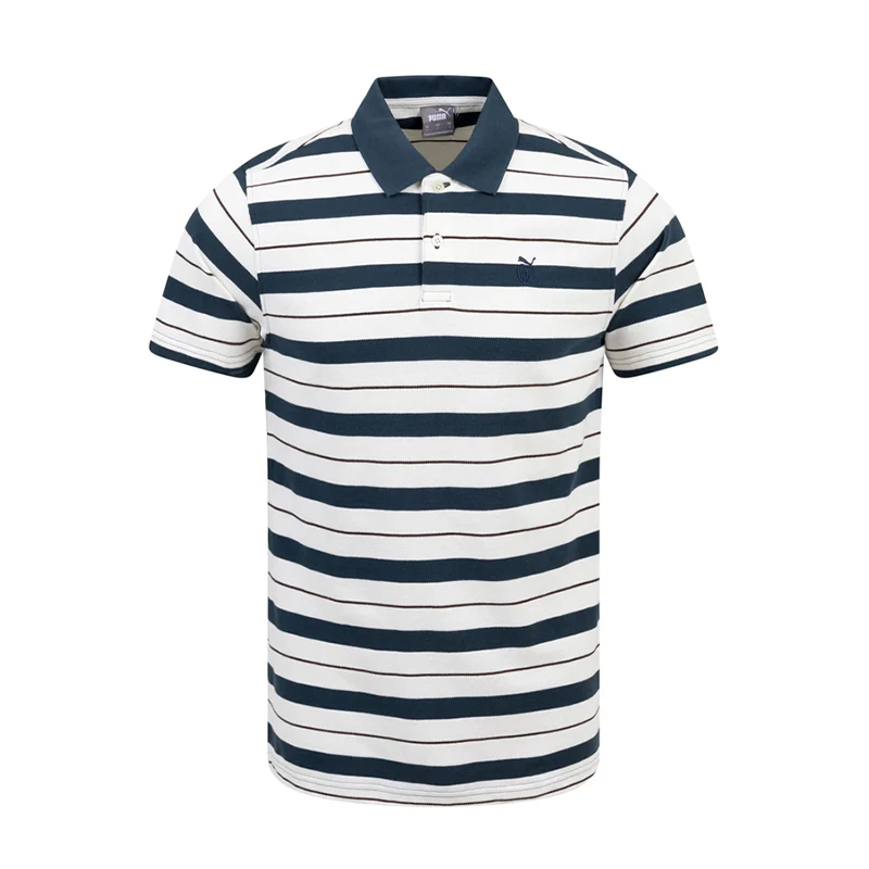 PUMA x QGC Sunday Stripe Men's Polo (White/Blue)