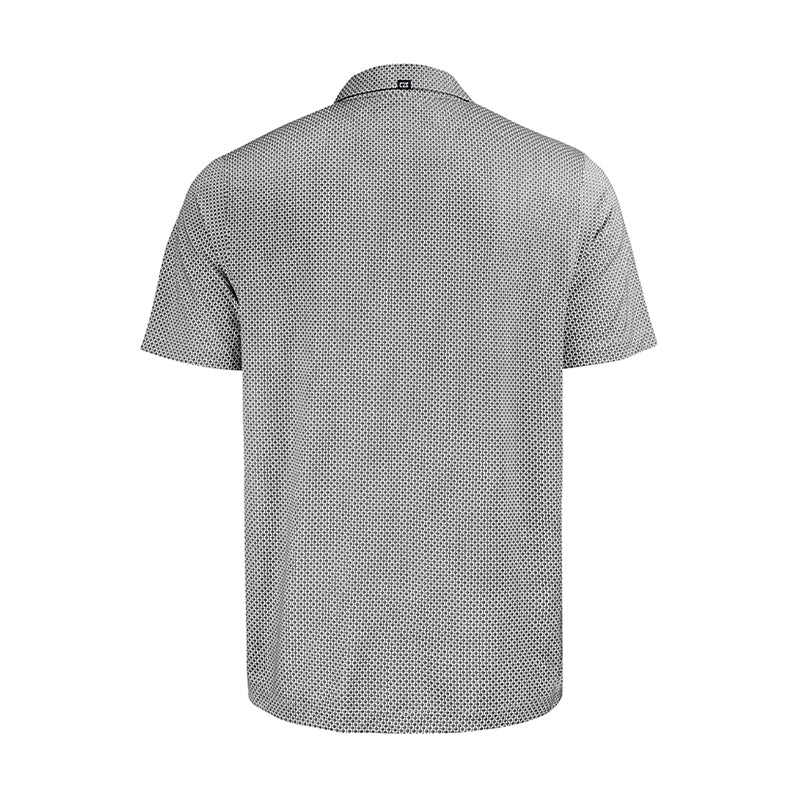 CUTTER & BUCK Pike Eco Diamond Dot Print Recycled Men's Polo (Black) - Image 2