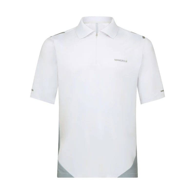 MANORS Frontier Men's Quarter Zip Polo (White)