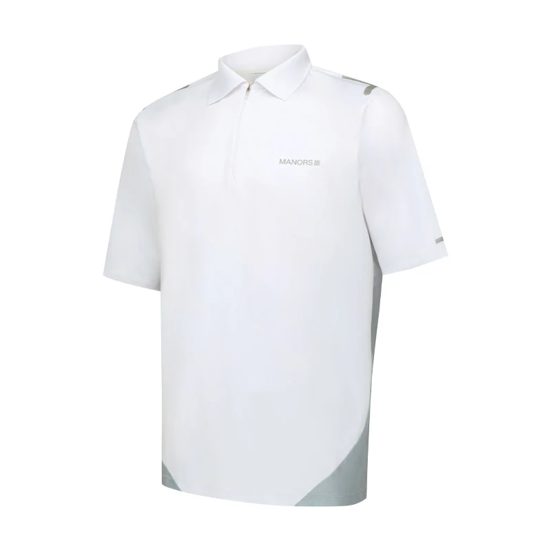 MANORS Frontier Men's Quarter Zip Polo (White) - Image 2