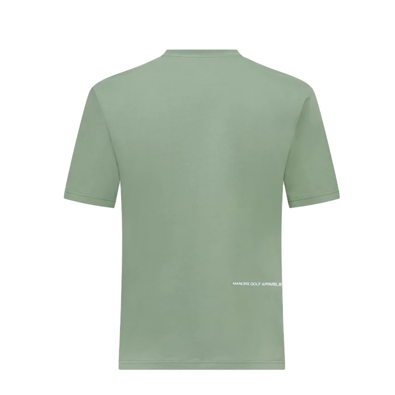 MANORS Logo Men?s T-Shirt (Green) - Image 2