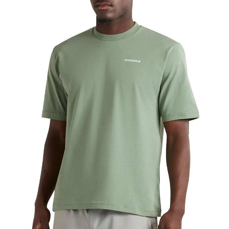 MANORS Logo Men?s T-Shirt (Green) - Image 4