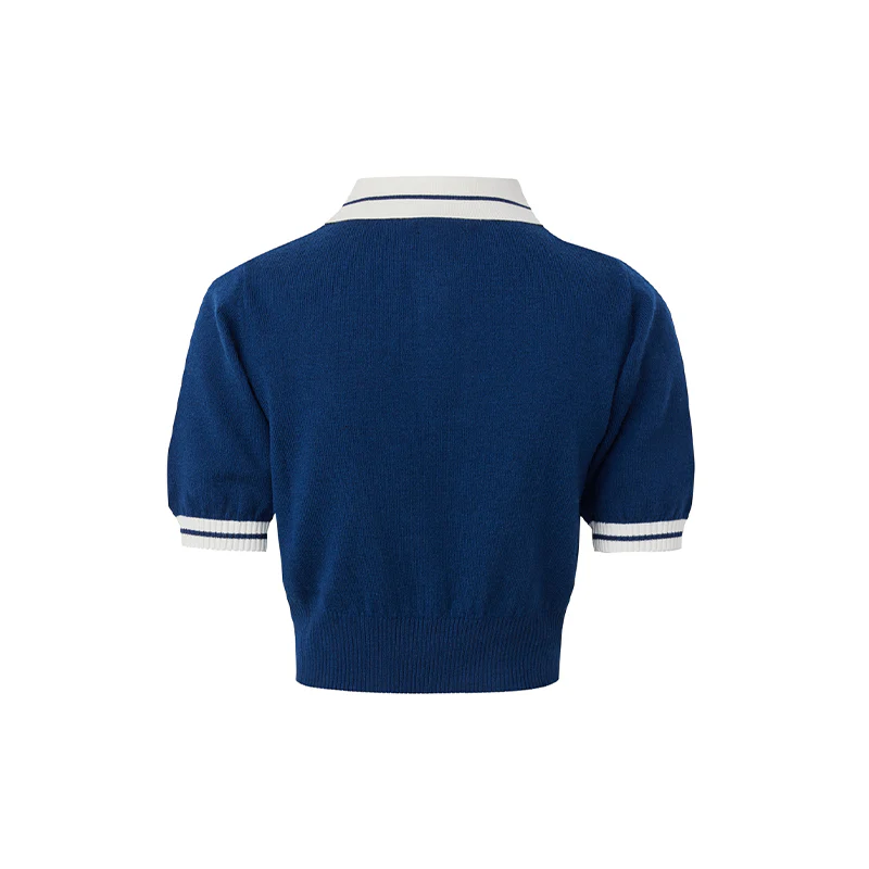 MALBON GOLF Mikayla Knit Women's Polo (Pageant Blue) - Image 2