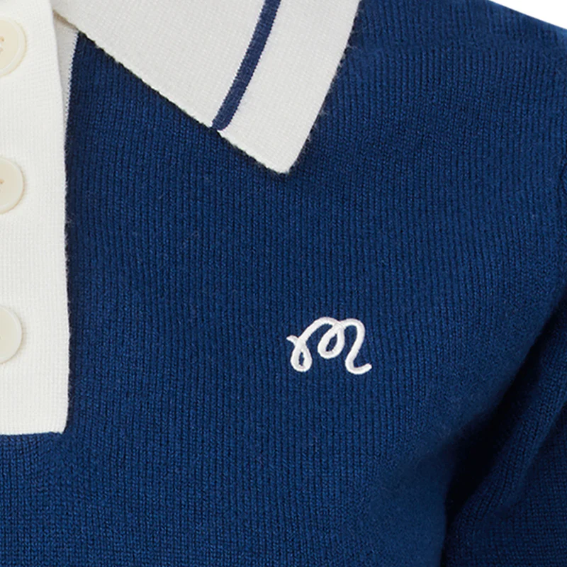MALBON GOLF Mikayla Knit Women's Polo (Pageant Blue) - Image 4