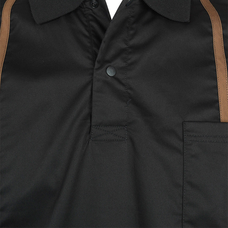 STUDENTSGOLF Akers Poplin Popover Men's Shirt (Black) - Image 4