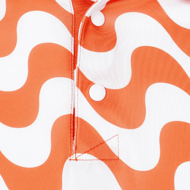 WAAC x Iron Heads Wave Waacky Men's Polo (Orange) - Image 3
