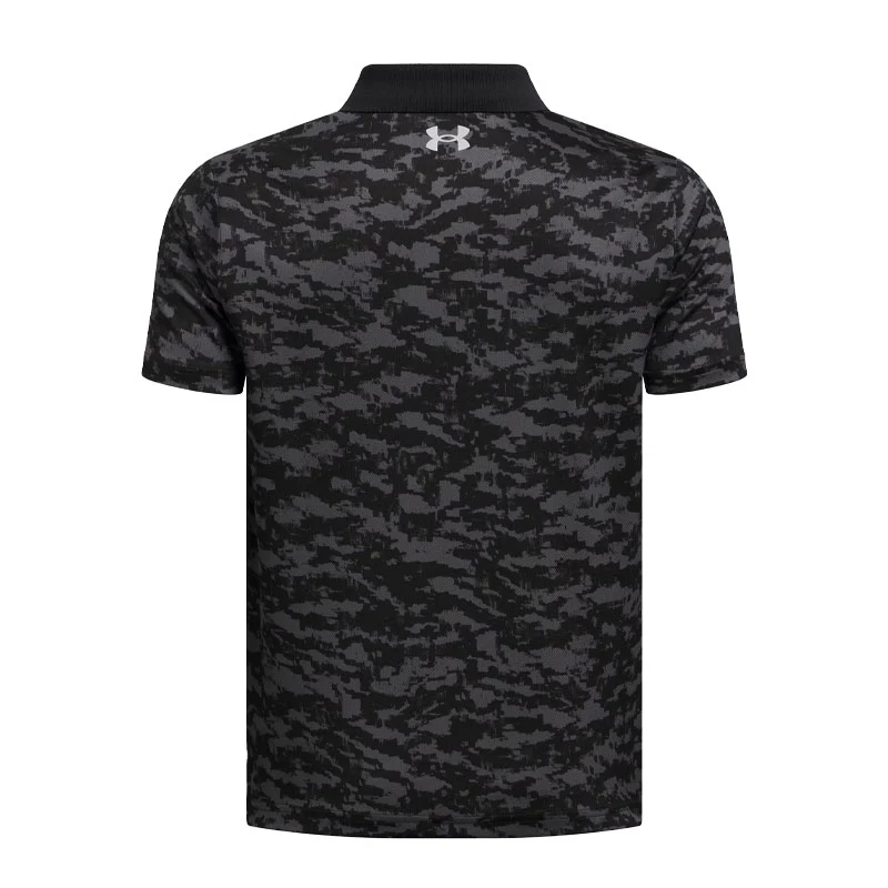 UNDER ARMOUR Matchplay Boy's Printed Polo (Black/Grey) - Image 2