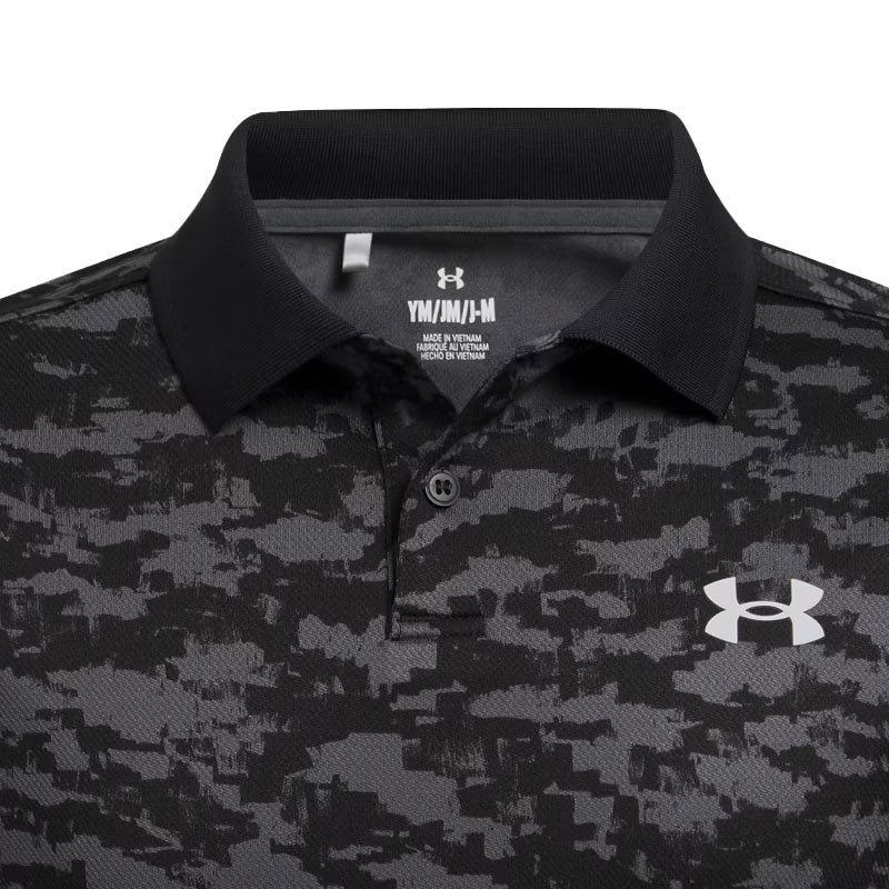 UNDER ARMOUR Matchplay Boy's Printed Polo (Black/Grey) - Image 3