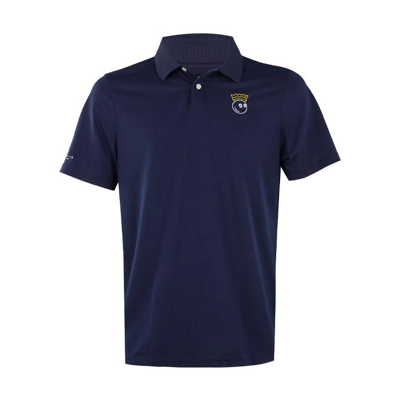 MALBON GOLF Trophy Performance Pique Men's Polo (Navy)
