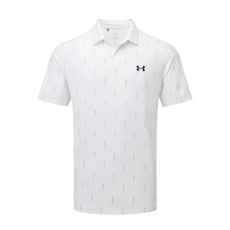 UNDER ARMOUR T2G Printed (2025) Men's Polo (White/Navy)