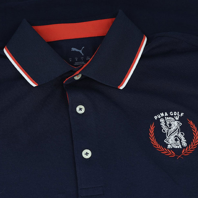 PUMA Modalon Queen City Men's Polo (Deep Navy/White) - Image 3