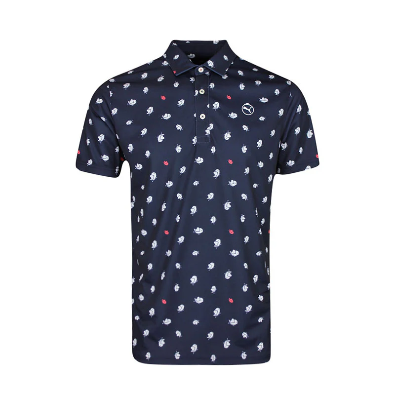 PUMA Pure 2.0 Birdies Men's Polo (Deep Navy/White)