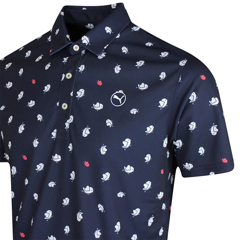 PUMA Pure 2.0 Birdies Men's Polo (Deep Navy/White) - Image 4