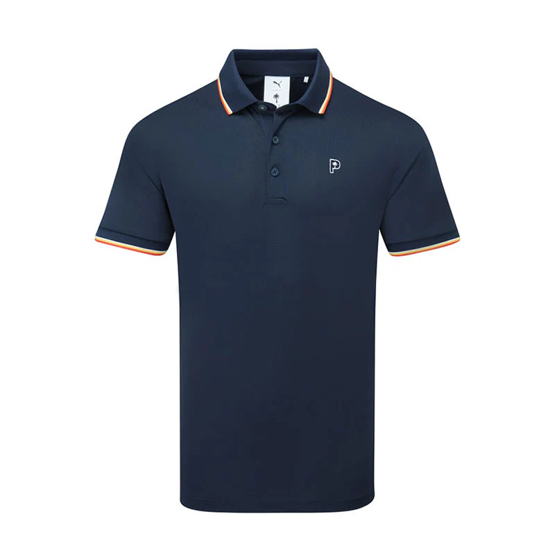 PUMA x PTC Tipped Men's Polo (Deep Navy)