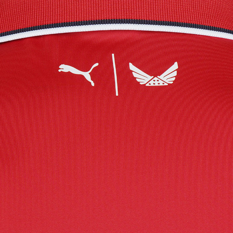 PUMA x Volition Tipped Men's Polo (Strong Red) - Image 4