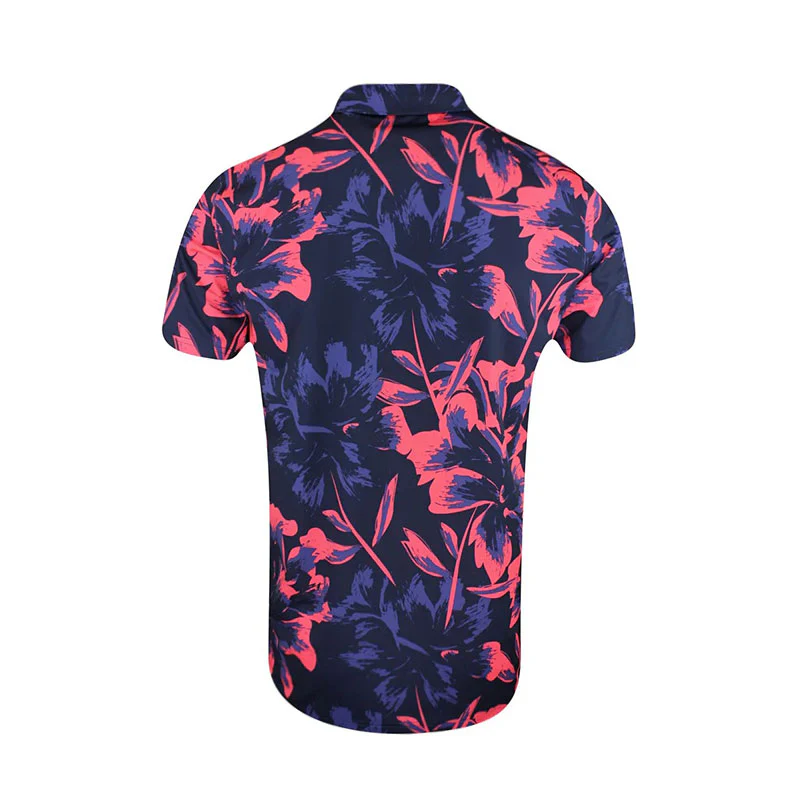 PUMA MATTR Broken Flower Men's Polo (Navy/Peach) - Image 2