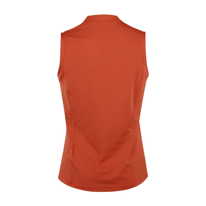 PUMA Aerlon Women's Mock Sleeveless Polo (Red Fire) - Image 2