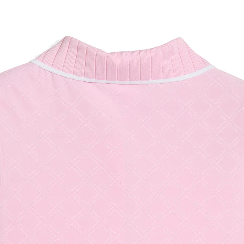 PUMA x Arnold Palmer Jacquard Women's Sleeveless Polo (Pale Pink) - Image 4