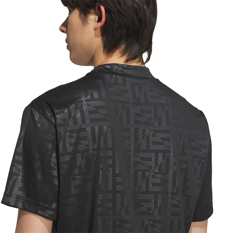ADIDAS Golf Emboss Men's Polo (Black) - Image 3