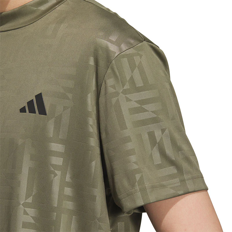 ADIDAS Golf Emboss Men's Polo (Olive) - Image 3