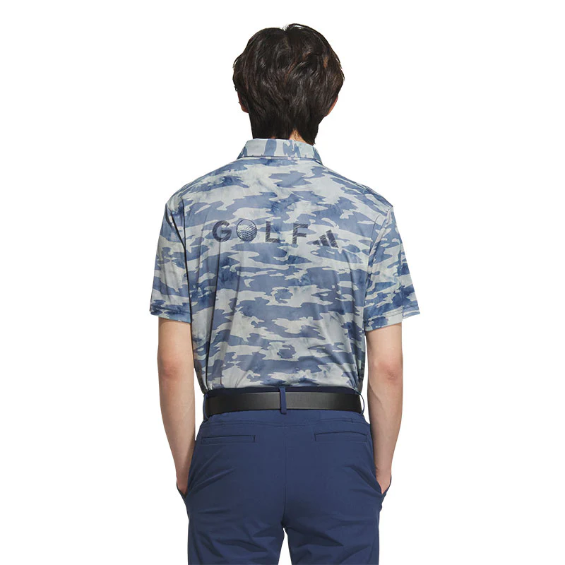 ADIDAS Ultimate365 Allover Print Men's Polo (Navy) - Image 2