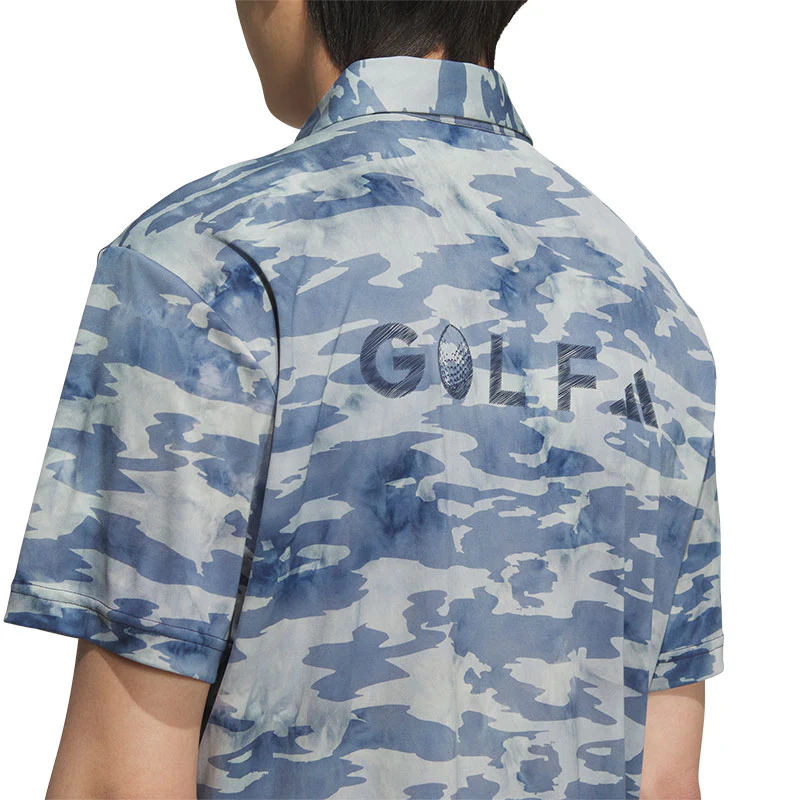 ADIDAS Ultimate365 Allover Print Men's Polo (Navy) - Image 4