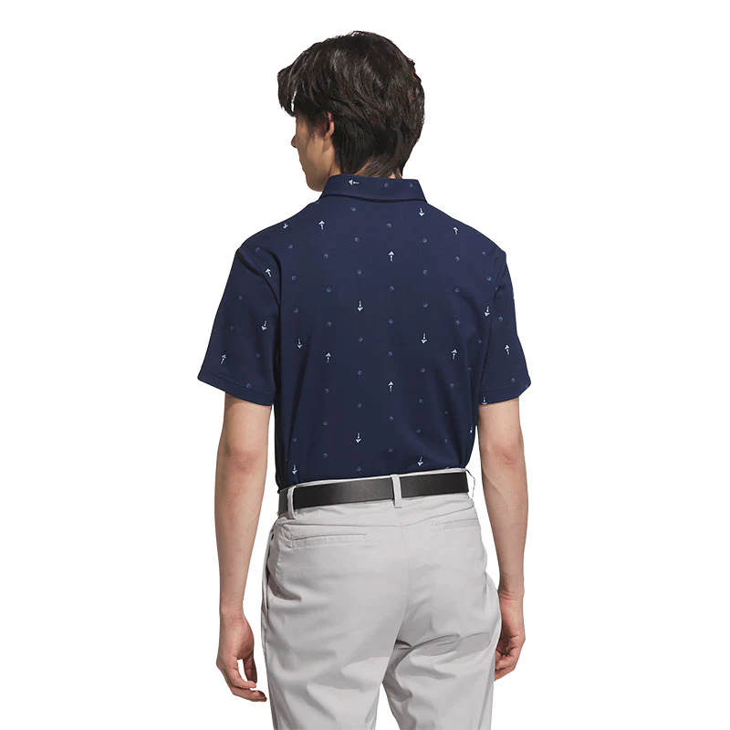 ADIDAS Playgreen Manogram Men's Polo (Navy) - Image 2