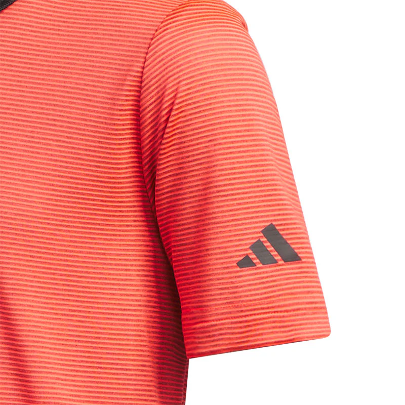ADIDAS Ottoman Striped Boy's Polo (Red) - Image 4
