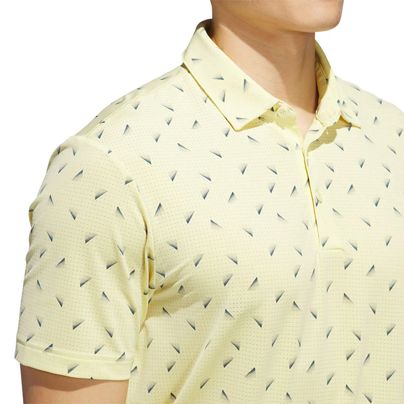 ADIDAS Ultimate365 Printed Mesh Men's Polo (Yellow) - Image 3
