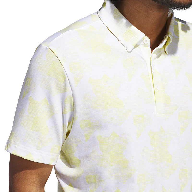 ADIDAS Go-To Printed Men's Polo (Yellow) - Image 3