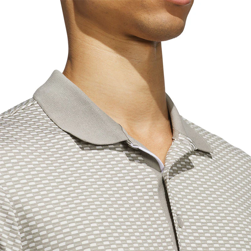 ADIDAS Beyond Textured Men's Polo (Beige) - Image 3