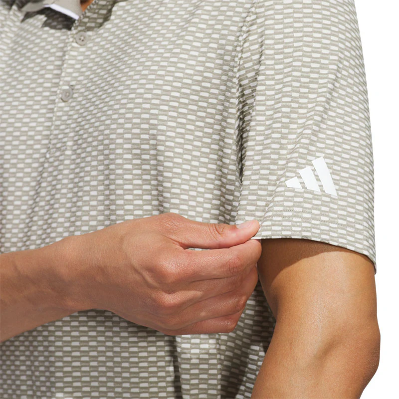 ADIDAS Beyond Textured Men's Polo (Beige) - Image 4