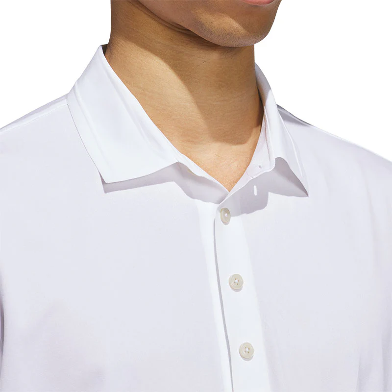 ADIDAS Ultimate365 TWISTKNIT Tour Men's Polo (White) - Image 3