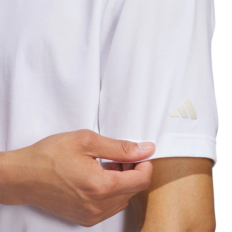 ADIDAS Ultimate365 TWISTKNIT Tour Men's Polo (White) - Image 4