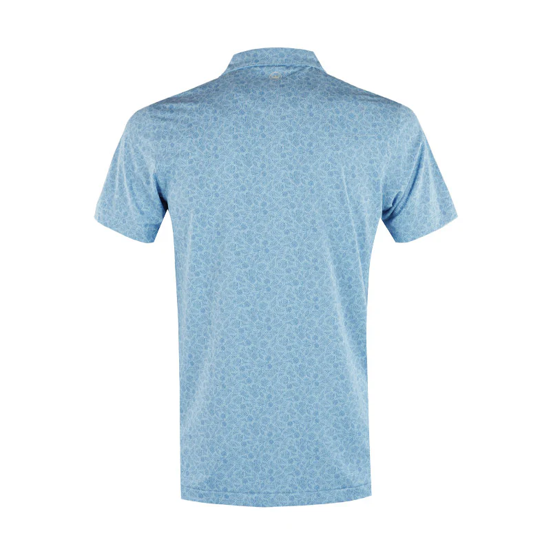 PETER MILLAR Botanical Men's Jersey Polo (Blue Forest) - Image 2