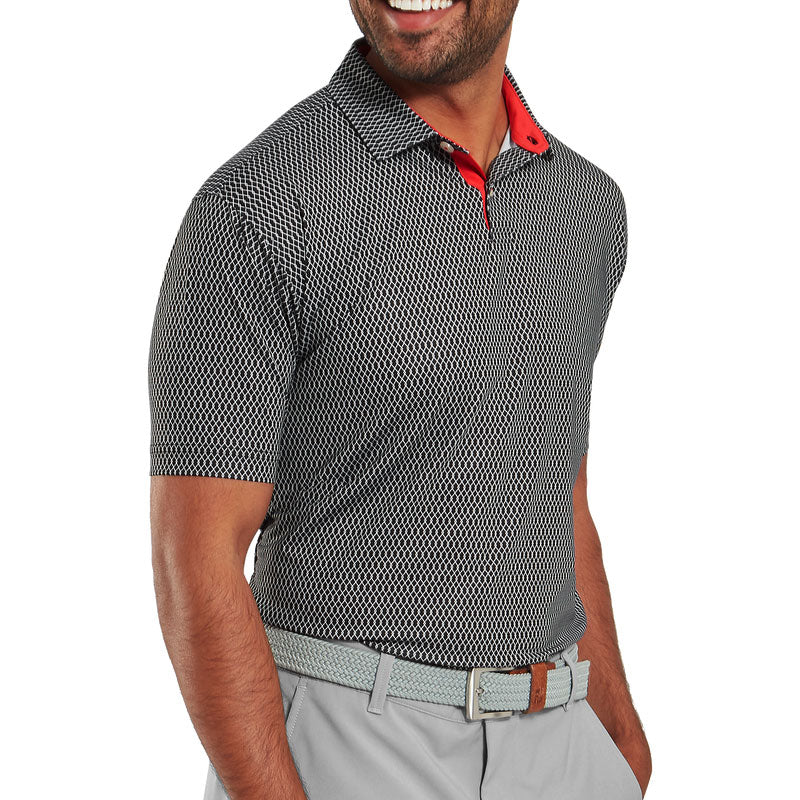 FOOTJOY Irongate Lisle Men's Polo (Black) - Image 3