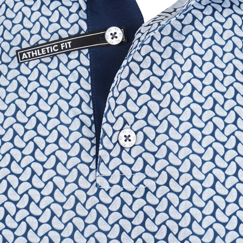 FOOTJOY Citrus Lisle Men's Polo (Blue) - Image 3