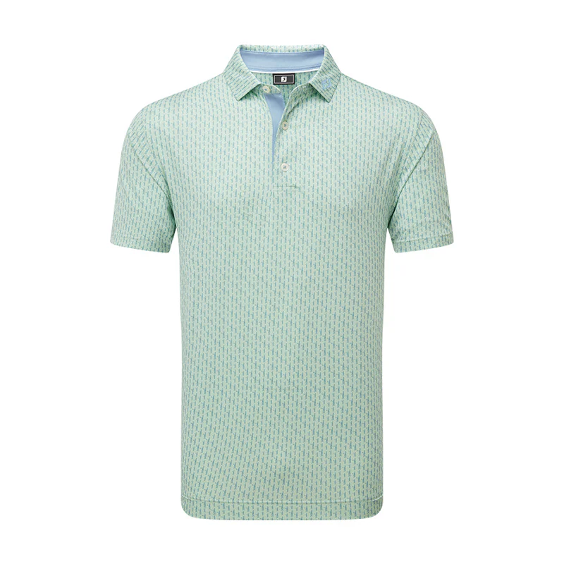 FOOTJOY Figure Print Lisle Men's Polo (Green)