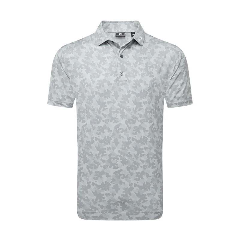 FOOTJOY Leaf Camo Lisle Men's Polo (Grey)