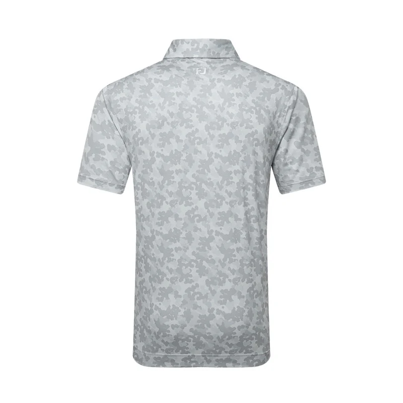 FOOTJOY Leaf Camo Lisle Men's Polo (Grey) - Image 2