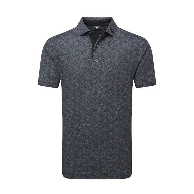 FOOTJOY Speckle Lisle Men's Polo (Black)