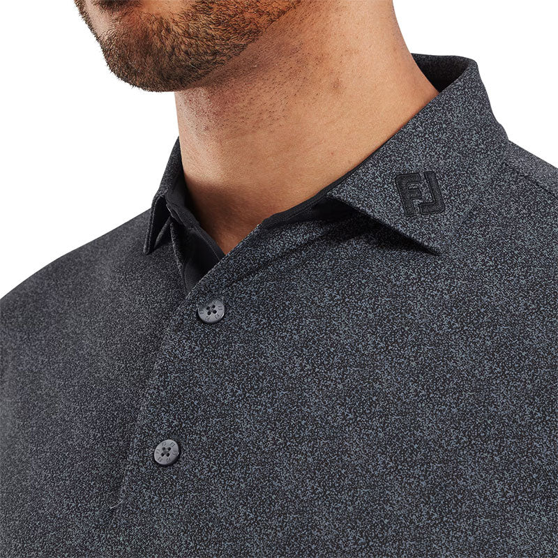 FOOTJOY Speckle Lisle Men's Polo (Black) - Image 3