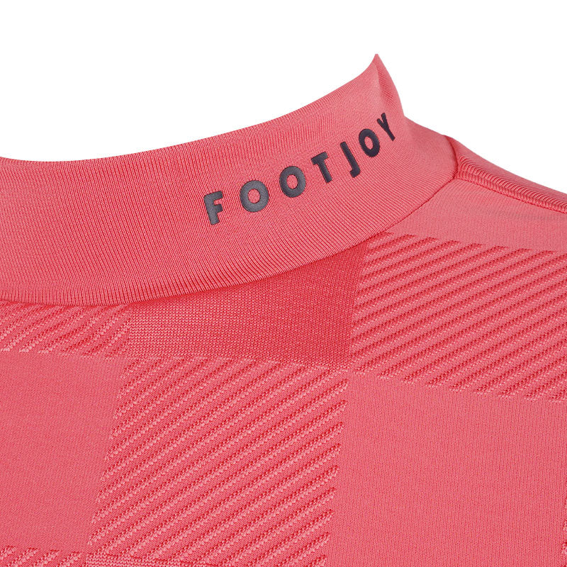 FOOTJOY Checkered Jacquard Men's Mock Shirt (Red) - Image 3