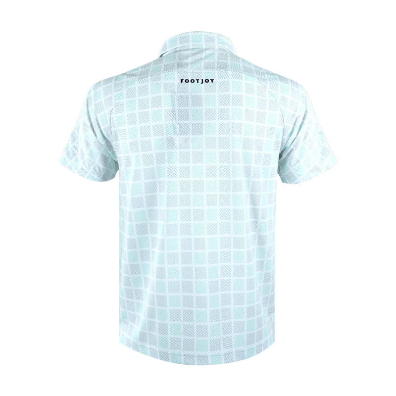 FOOTJOY Japan Checkered Snap Button Men's Polo (White) - Image 2