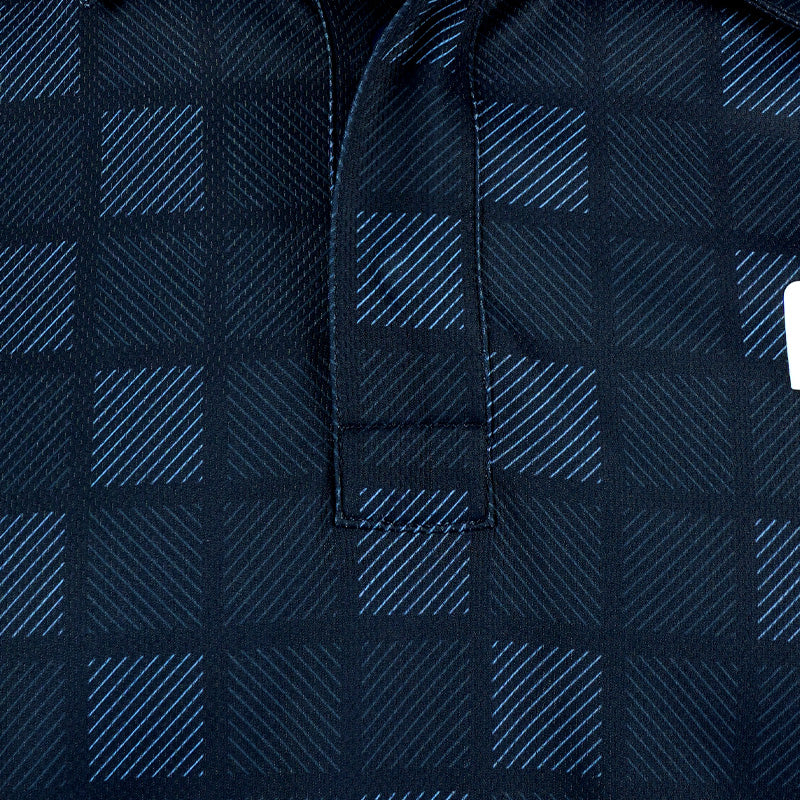 FOOTJOY Japan Checkered Snap Button Men's Polo (Navy) - Image 3