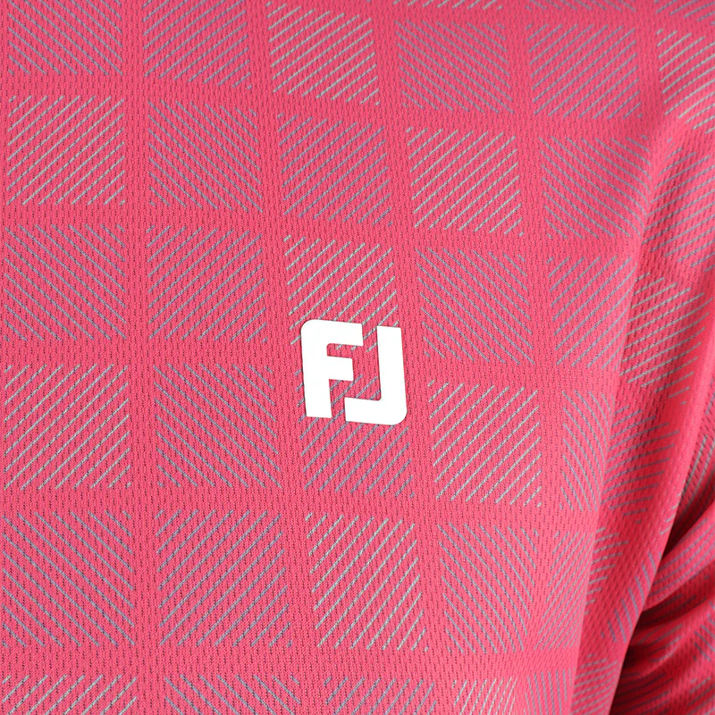 FOOTJOY Japan Checkered Women's Mock Shirt (Pink) - Image 3