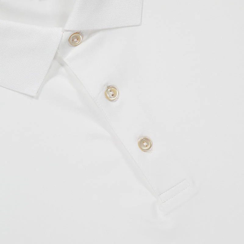 PETER MILLAR Solid Men's Performance Polo (White) - Image 3