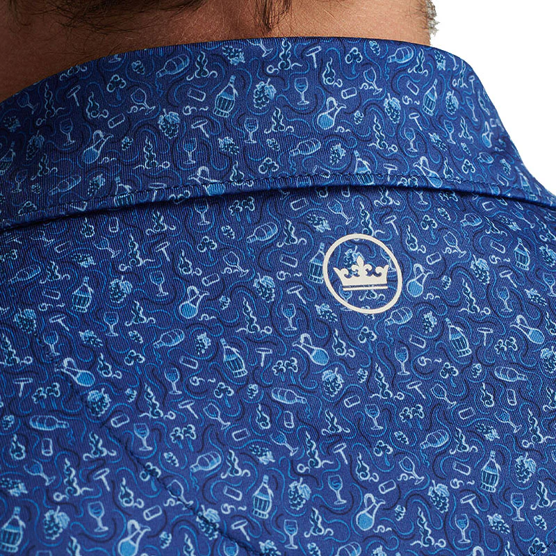 PETER MILLAR Wine Country Men's Performance Jersey Polo (Sport Navy) - Image 4