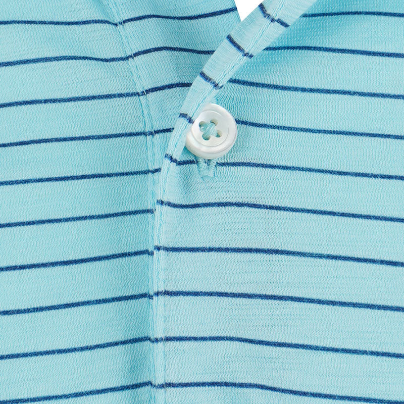 PETER MILLAR Journeyman Stripe Men's Polo (Blue Spruce) - Image 3