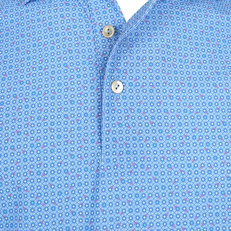 PETER MILLAR Casa Nova Mesh Performance Mesh Polo (Blue Sea) - Image 3